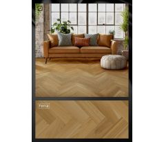 Dubová vrstvená parketa-vzor rybia kosť 11x70x490 standart triedenie, Ferra waxoil, 4V hrana