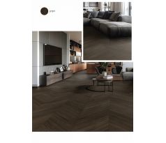 Dubová vrstvená parketa-vzor rybia kosť 11x70x490 standart triedenie, Grigio waxoil + UV Lak, 4V hrana