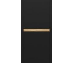 DesignLine Slat čierna RAL 9005, dub hrčatý matný