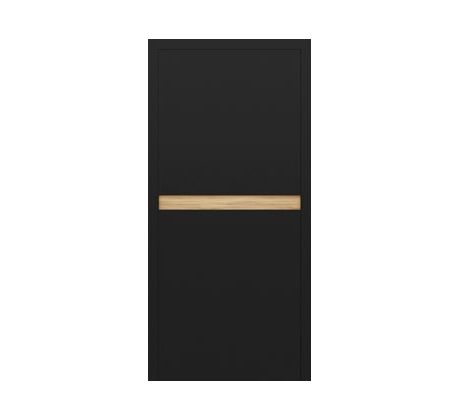 DesignLine Slat čierna RAL 9005, dub hrčatý matný