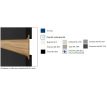 DesignLine Slat čierna RAL 9005, dub hrčatý matný
